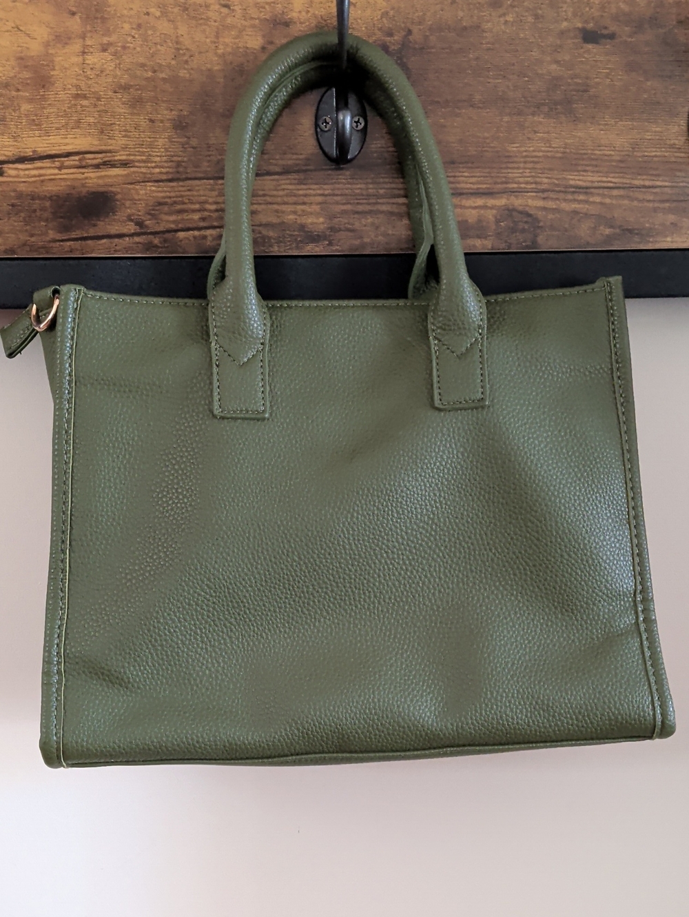 Moda Luxe Olive Green Pebbled Tote
